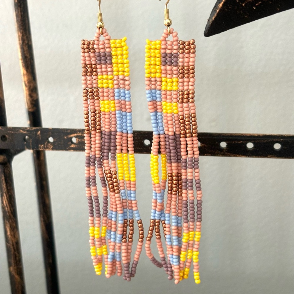 Block Party Beaded Earrings